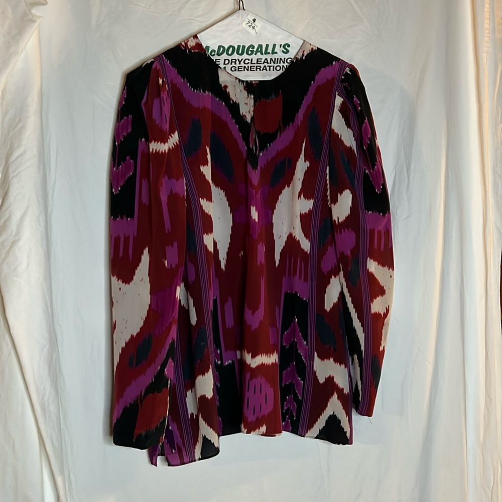 Kobi Halperin ikat silky blouse